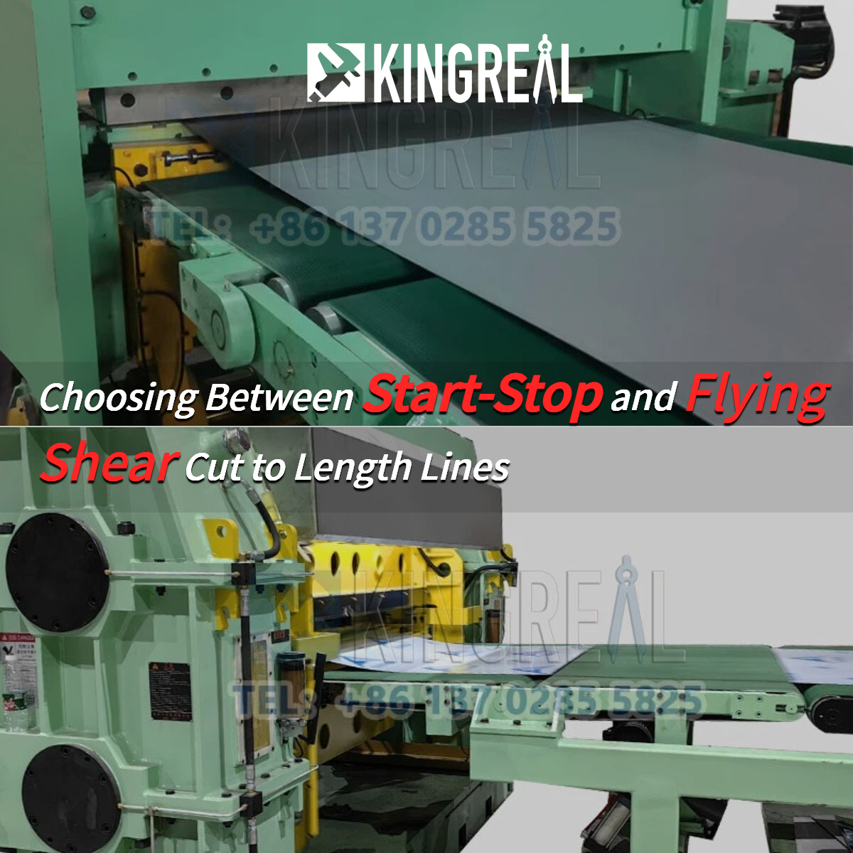 انتخاب بین Start-Stop و Flying Shear Cut to Length Lines